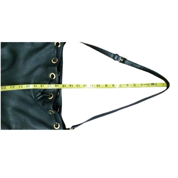 Michael Kors Jules Large Convertible Drawstring Leather Shoulder Bag-Black - Picture 12 of 14